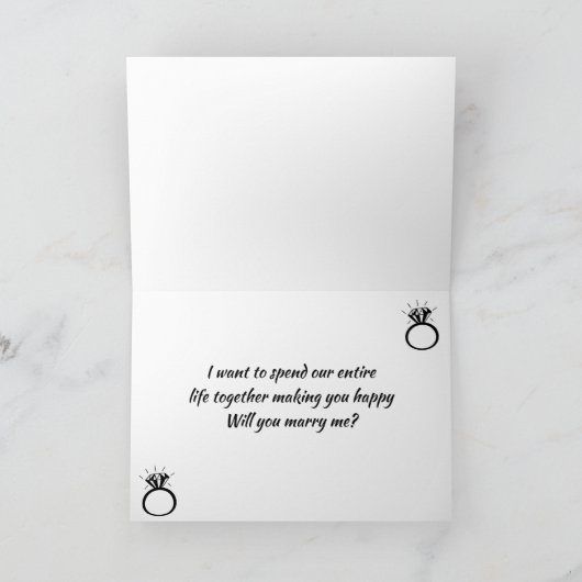 **WIRD "SIE" MARRY "ME" (ICH LIEBE SIE) KARTE (Innenseite)