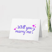 **WIRD "SIE" MARRY "ME" (ICH LIEBE SIE) KARTE (Vorderseite)