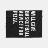 Wird Skelett-Ratschläge für Pizza geben Lustiger S Fleecedecke (Vorderseite (Horizontal))
