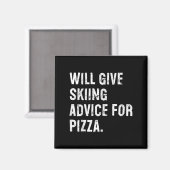 Wird Skifahren-Tipps für Pizza Lustiger Skilehrer Magnet (Vorderseite/Rückseite)