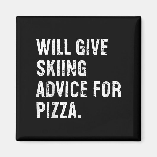Wird Skifahren-Tipps für Pizza Lustiger Skilehrer Magnet (Vorne)