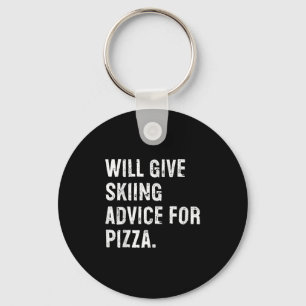 Wird Skifahrerratschläge für Pizza geben Lustiger  Schlüsselanhänger