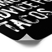 Wird Skifahrerratschläge für Tacos geben Lustiger Poster (Ecke)