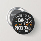 Wird Süßigkeiten gegen Pickleball verkaufen Spooky Button (Vorne & Hinten)