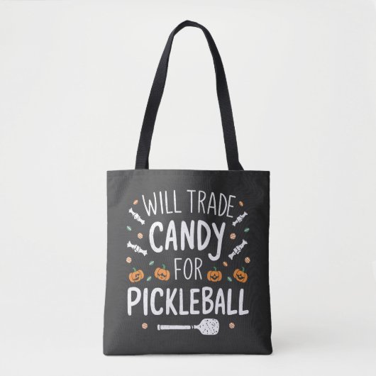 Wird Süßigkeiten gegen Pickleball verkaufen Spooky Tasche (Vorderseite)