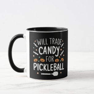 Wird Süßigkeiten gegen Pickleball verkaufen Spooky Tasse