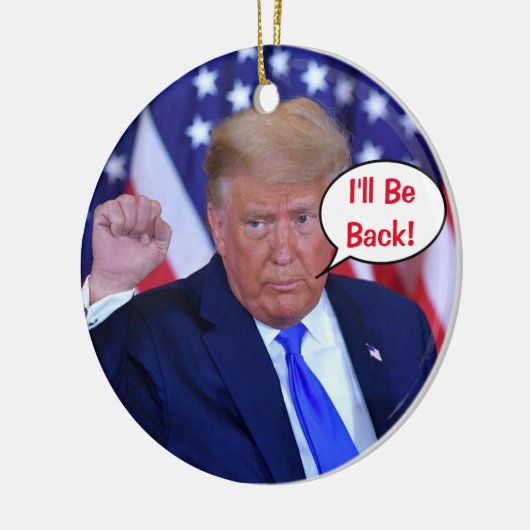 Wird Trump 2024 zurück sein Keramik Ornament (Links)