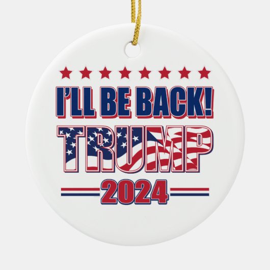 Wird Trump 2024 zurück sein Keramik Ornament (Vorne)