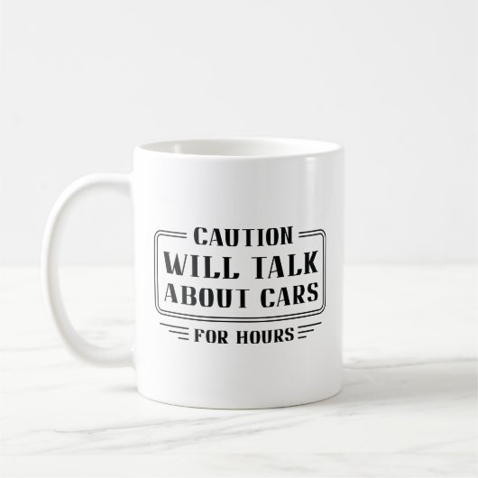 Wird über Autos reden Kaffeetasse (Links)