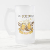 Wird um Bier rennen, läuft Design Mattglas Bierglas (Links)