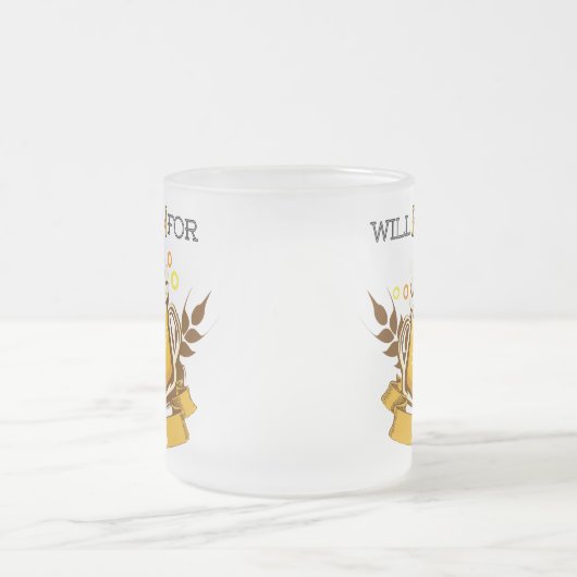 Wird um Bier rennen, läuft Design Mattglastasse (Mittel)