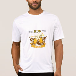 Wird um Bier rennen, läuft Design T-Shirt