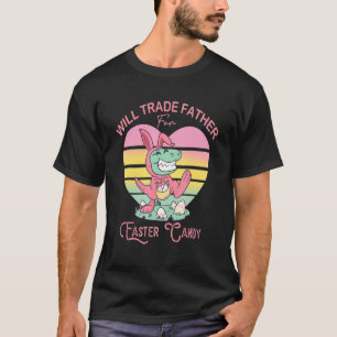 Wird Vater für Ostern Candy Dinosaurier Trex B T-Shirt