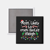 Wird wahrscheinlich Weihnachten Santas Schlitten z Magnet (Vorderseite/Rückseite)