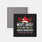Wird wahrscheinlich Weihnachtsmanns Werkstatt über Magnet (Vorderseite/Rückseite)
