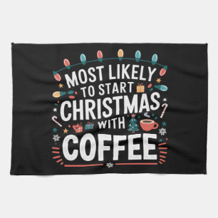 Wird Weihnachten wahrscheinlich mit der Kaffeefami Geschirrtuch