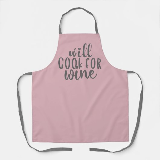 wird Wein kochen | Rosa und Grau - Trinkangebot Schürze (Vorderseite)