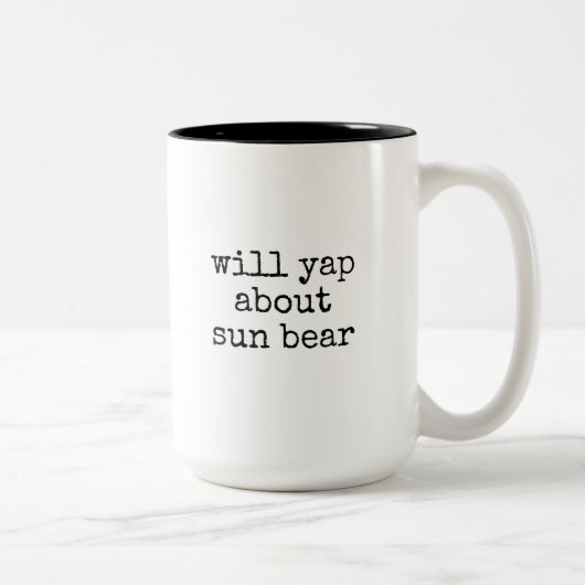 Wird Yap über Sun Bear Lover lustig machen Zweifarbige Tasse (Rechts)