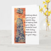 Wire Art Birthday Grußkarte Karte (Gelbe Blume)