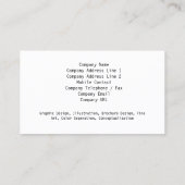 Wire Blue Globe Americas Business Card Visitenkarte (Rückseite)