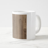 Wire-Brushed Reclaimed Pine Rustic Grain Jumbo-Tasse (Vorderseite Rechts)