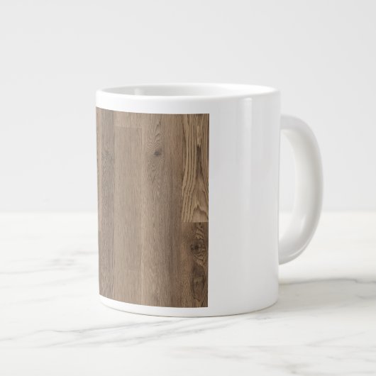 Wire-Brushed Reclaimed Pine Rustic Grain Jumbo-Tasse (Vorderseite Rechts)