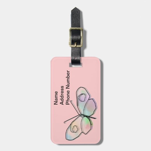 Wire Butterfly Gepäckanhänger (Vorderseite vertikal)