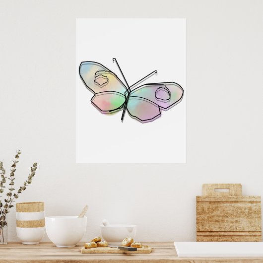 Wire Butterfly Poster (Küche)