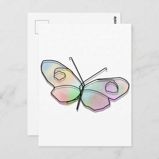 Wire Butterfly Postkarte (Vorne/Hinten)