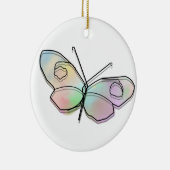 Wire Butterfly Round Keramik Ornament (Rechts)
