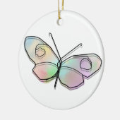 Wire Butterfly Round Keramik Ornament (Links)
