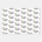 Wire Butterfly Zeichnend Muster Geschenkpapier Set (Vorderseite 3)