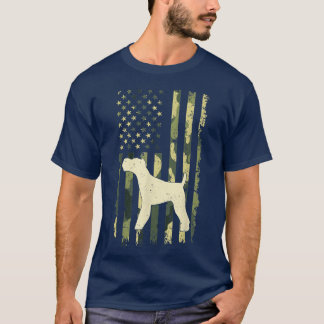 Wire Fo Terrier's Camouflage's American Flag T-Shirt