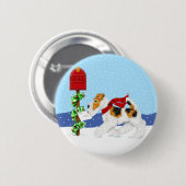 Wire Fox Christmas Mail Button (Vorne & Hinten)