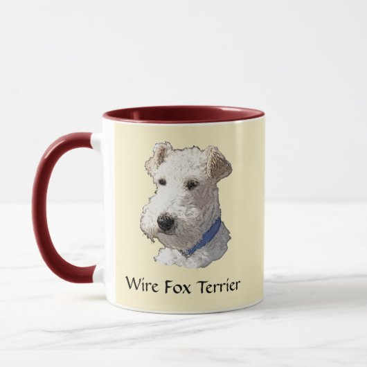 Wire Fox Terrier Art Tasse (Links)