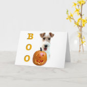 Wire Fox Terrier Boo Karte (Gelbe Blume)