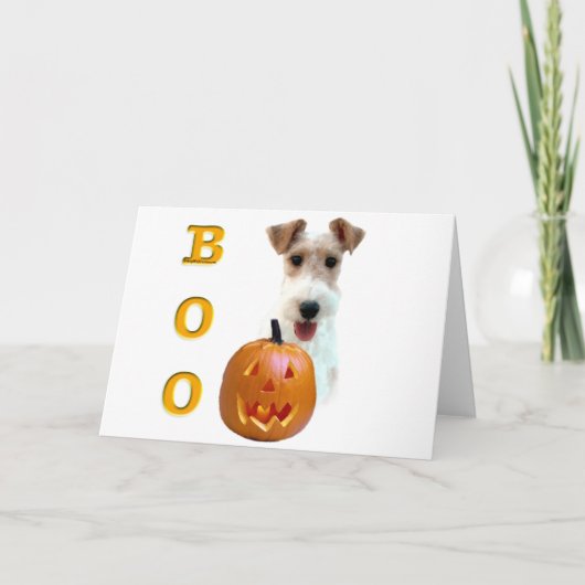Wire Fox Terrier Boo Karte (Vorderseite)