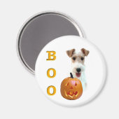Wire Fox Terrier Boo Magnet (Vorderseite/Rückseite)