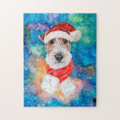 Wire Fox Terrier Breed Dog Weihnachten Puzzle (Vertikal)