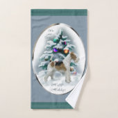 Wire Fox Terrier Christmas Badhandtuch Set (Handtuch)