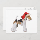 Wire Fox Terrier Christmas Feiertagspostkarte (Vorne/Hinten)