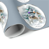 Wire Fox Terrier Christmas Geschenkpapier (Rolleneckpunkt)