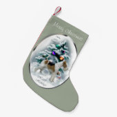 Wire Fox Terrier Christmas Kleiner Weihnachtsstrumpf (Vorderansicht (hängend))