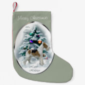Wire Fox Terrier Christmas Kleiner Weihnachtsstrumpf (Vorderseite)