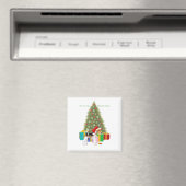 Wire Fox Terrier Christmas Magnet (In Situ (Geschirrspüler))