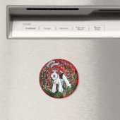 Wire Fox Terrier Christmas Magnet (In Situ (Geschirrspüler))