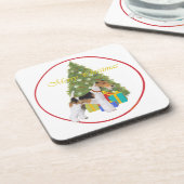 Wire Fox Terrier Christmas Untersetzer (Linke Seite)