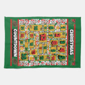 Wire Fox Terrier Countdown Weihnachtsadvent Dog Geschirrtuch (Horizontal)