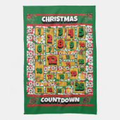 Wire Fox Terrier Countdown Weihnachtsadvent Dog Geschirrtuch (Vertikal)