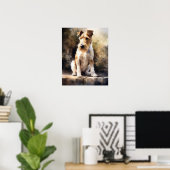 Wire Fox Terrier Dog Art Print Poster (Heimbüro)